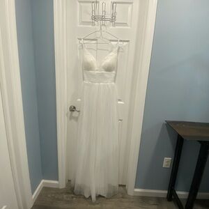 White wedding or prom dress
